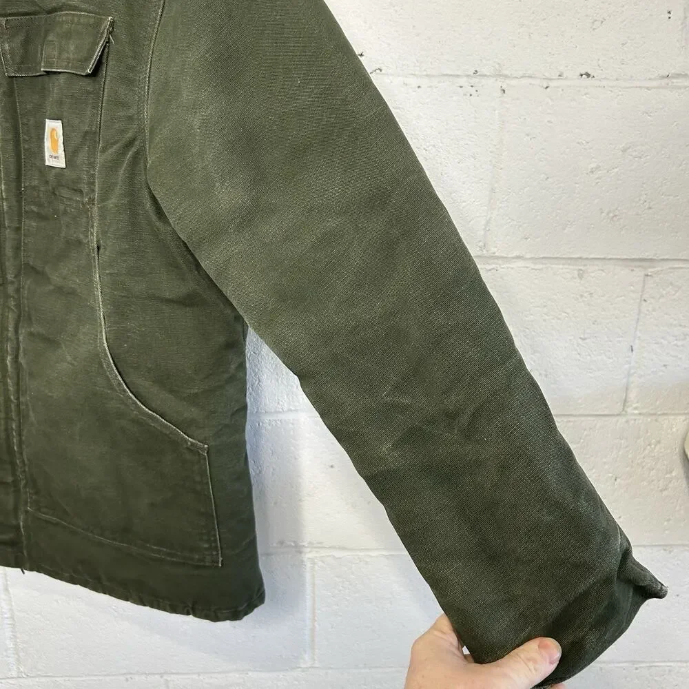 Vintage Carhartt Quilted Artic Duck Jacket “Green” CQ184 - Picture 8 of 13